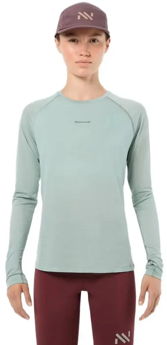 Nnormal Merino 02 T-shirt Met Lange Mouwen Groen,Blauw M Vrouw