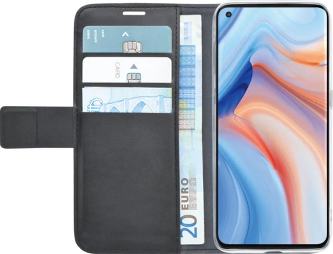 Azuri Walletcase Oppo Reno 4 Pro - 3 Pasjes - Zwart