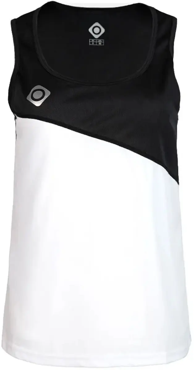 Izas Saldon V2 Mouwloos T-shirt Wit,Zwart L Vrouw