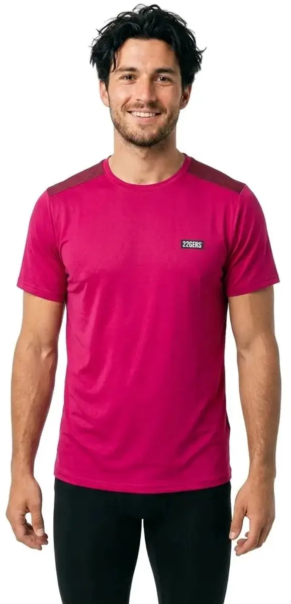 226ERS Color Block T-shirt Korte Mouw - Roze - XL - afbeelding 4 van 6