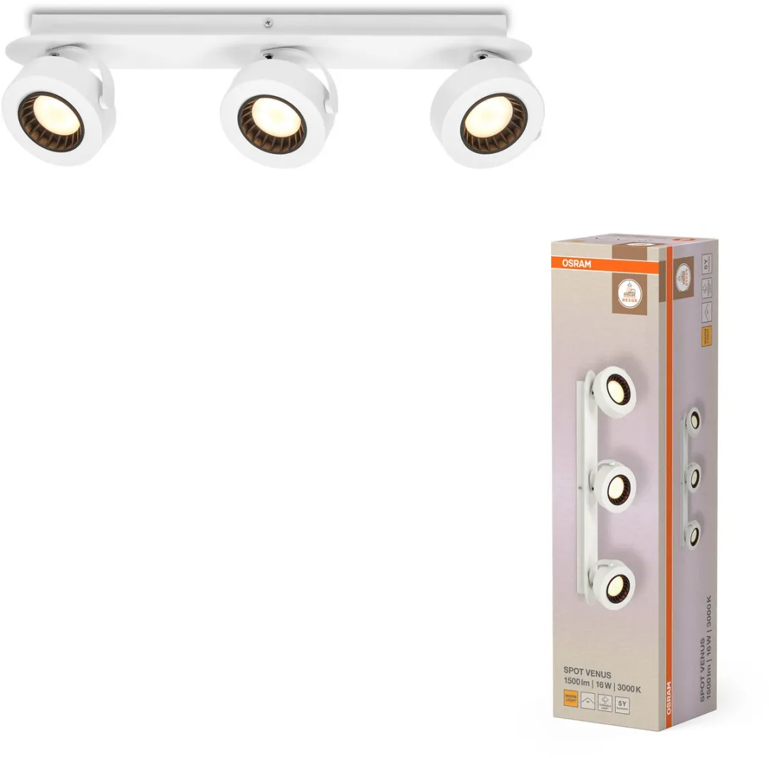 Osram Decor Spot Venus White 3 Spot - 16W 650lm Warm Wit
