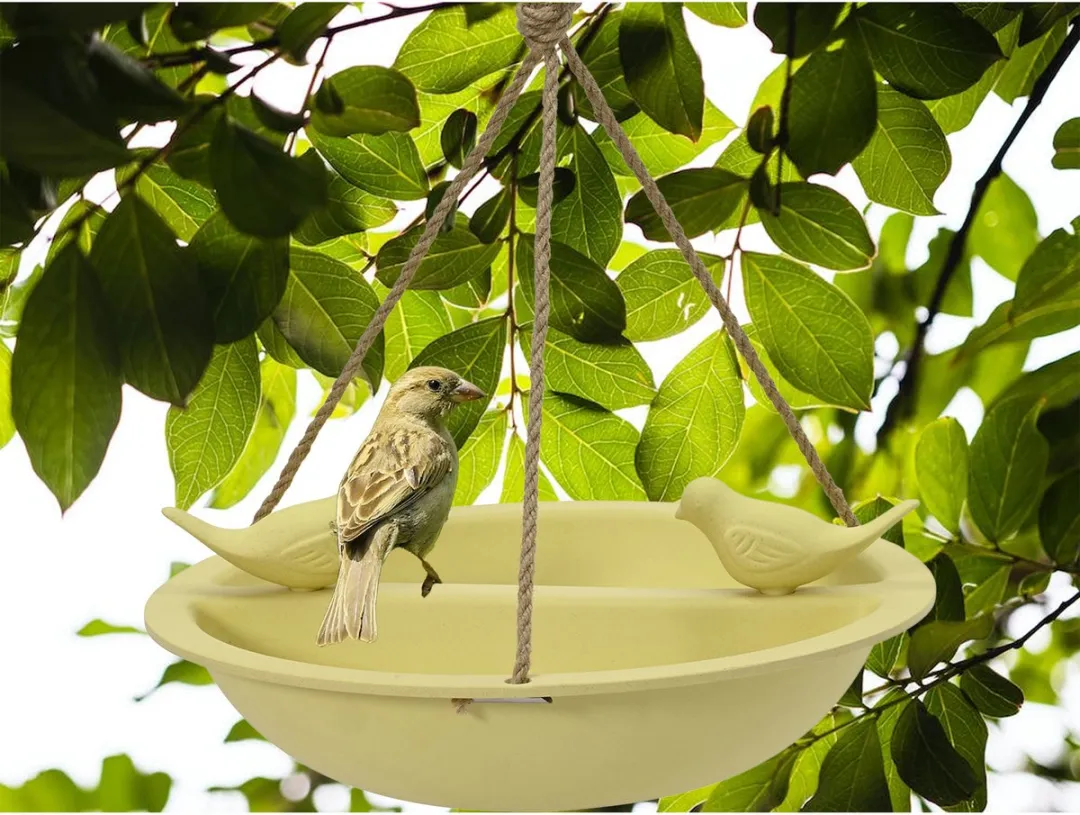 Decoris Vogelbad Drinkschaal Geel - D27cm