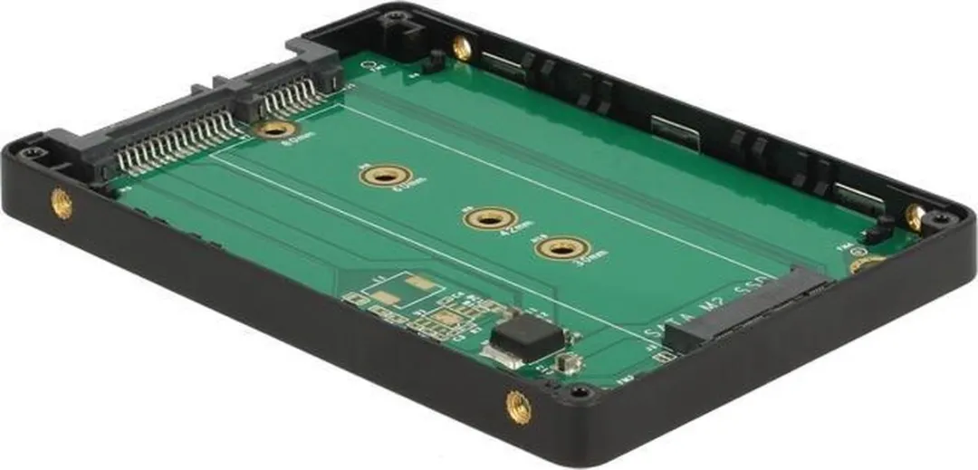 Delock SATA 22-pin naar M.2 Converter - Zwart/Zilver