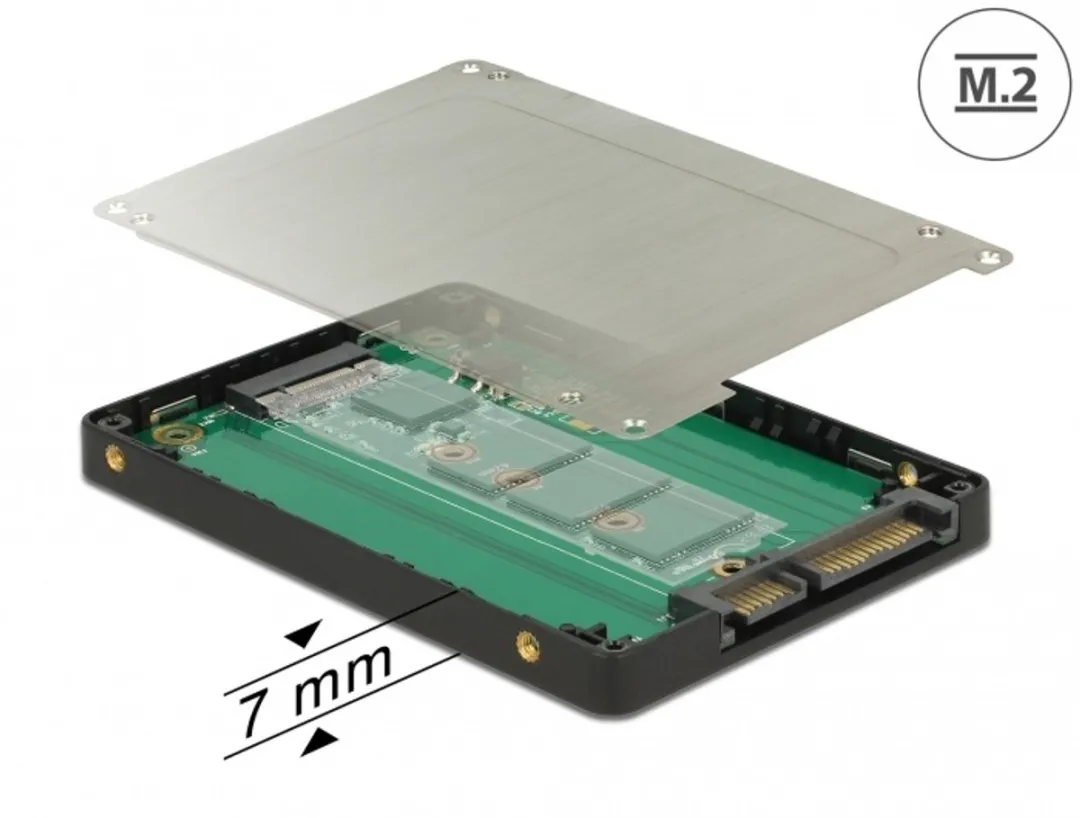 Delock SATA 22-pin naar M.2 Converter