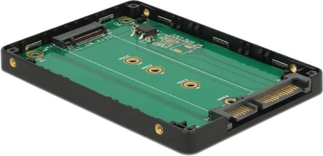 Delock SATA 22-pin naar M.2 Converter - Zwart/Zilver