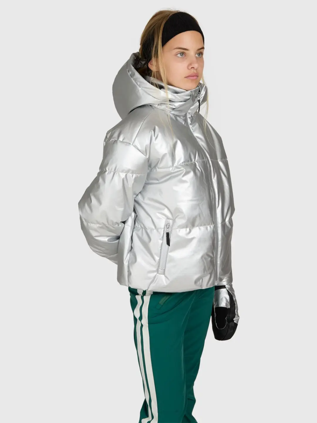 Brunotti Fiasky-Metallic Skijas Meisjes - Silver - 176 - afbeelding 6 van 6