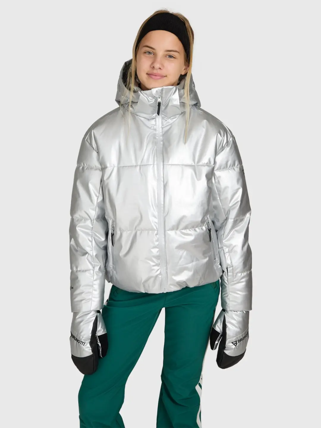 Brunotti Fiasky-Metallic Skijas Meisjes - Silver - 176 - afbeelding 5 van 6