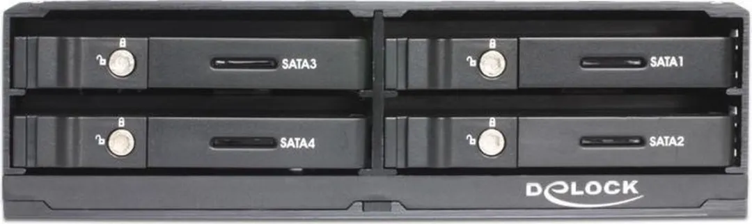 Delock 47220 Mobile Rack 4x 2,5" HDD/SSD - 5,25" Slot - Zwart - afbeelding 6 van 6