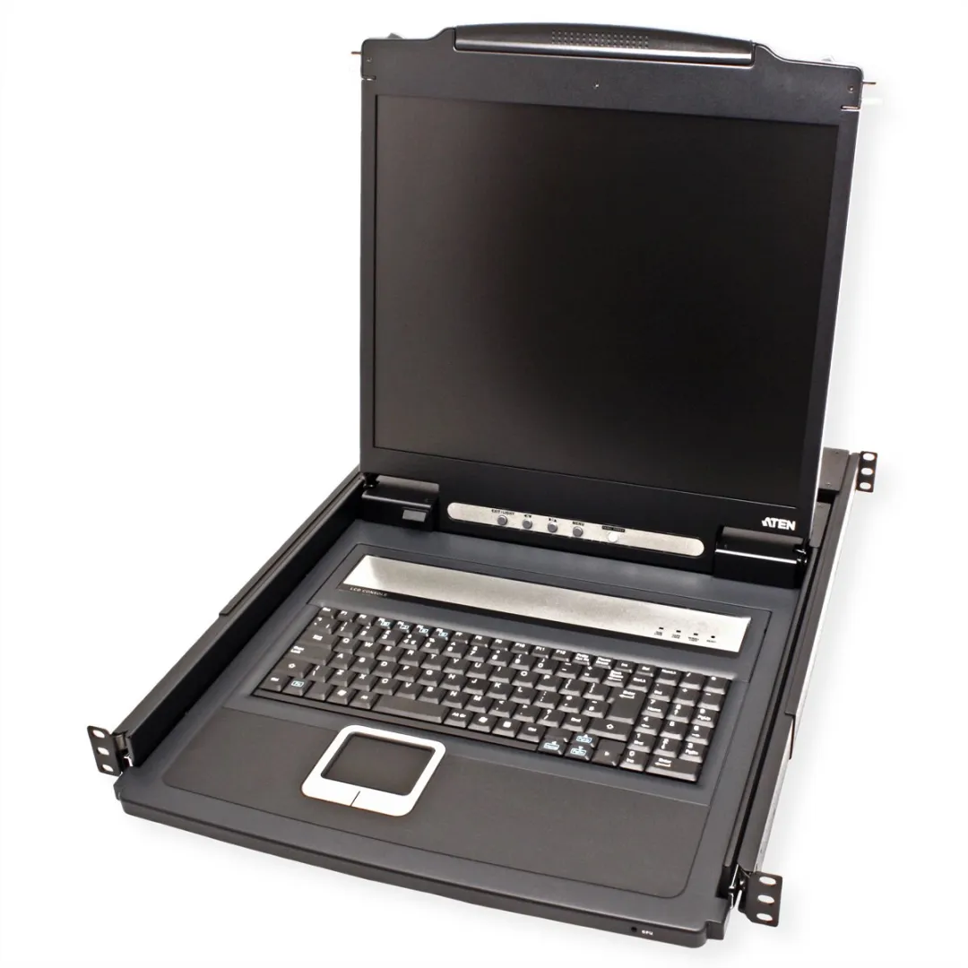 ATEN CL1000N KVM-Console 19" LCD - VGA - Amerikaans Toetsenbord - Zwart - afbeelding 4 van 6