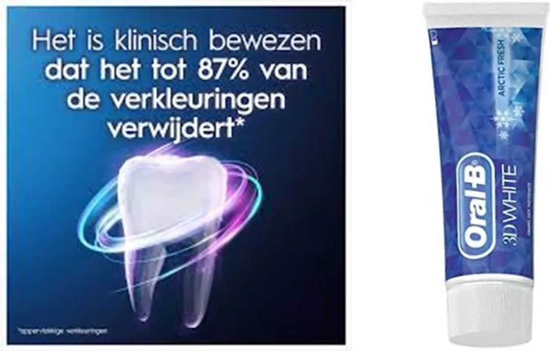 Oral-B Tandpasta 3D White Arctic Fresh 75ml - 12 Stuks
