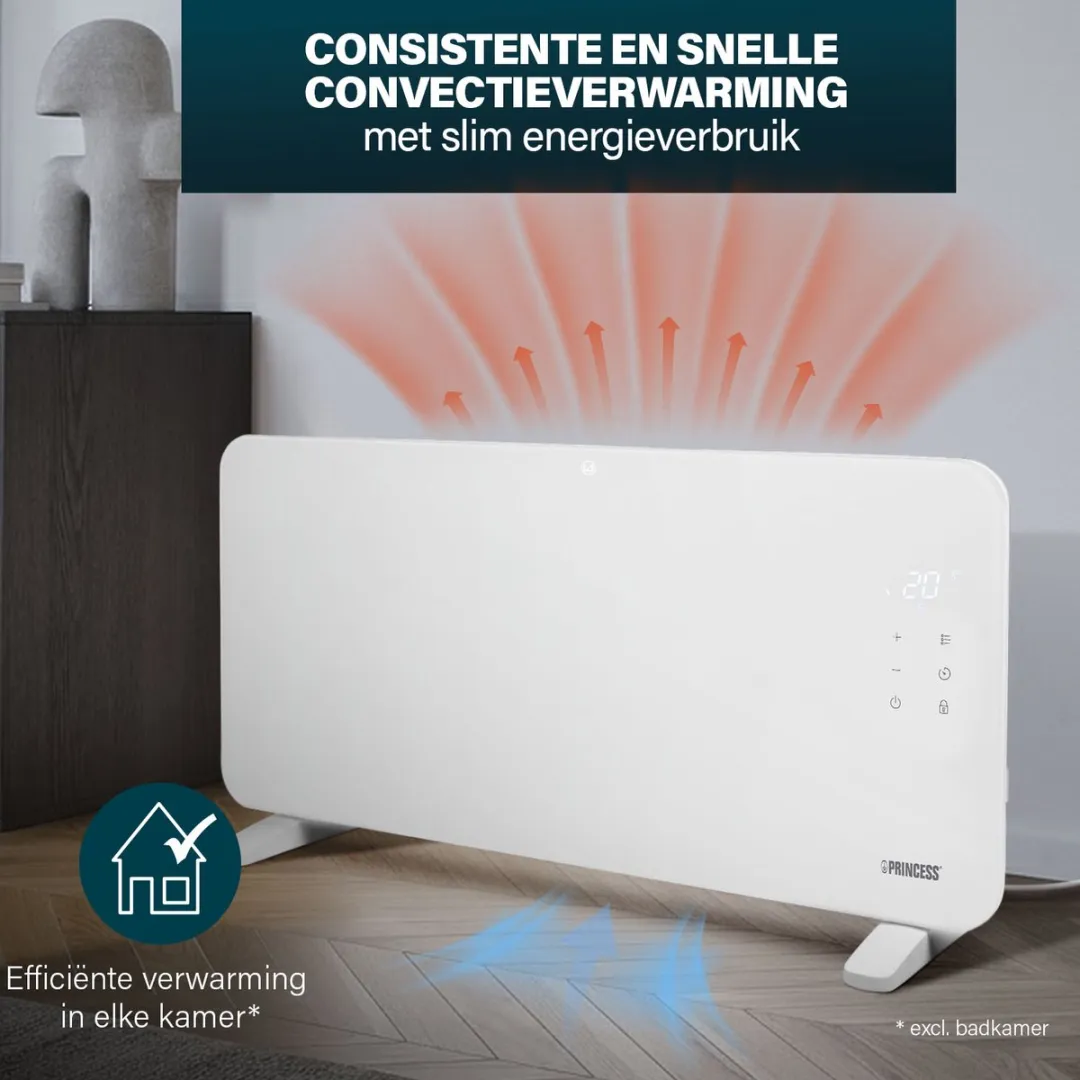 Princess 348421 Smart Elektrische Kachel 2000W - Wit