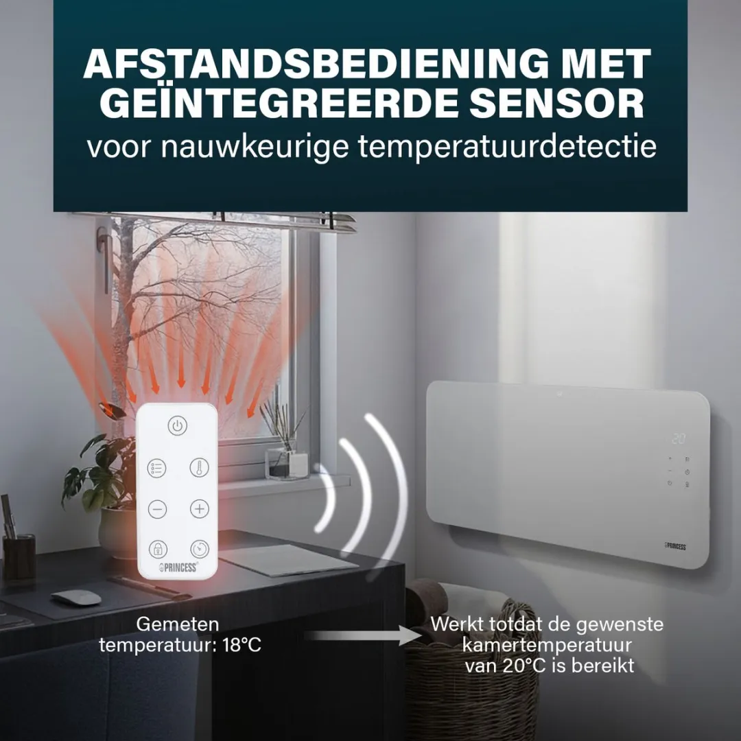 Princess 348421 Smart Elektrische Kachel 2000W - Wit