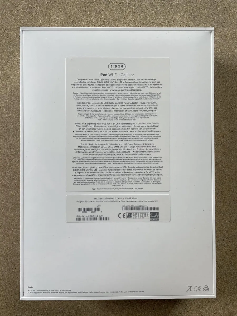 Apple iPad 2017 128GB WiFi+Cellular - 9.7 inch - Zilver
