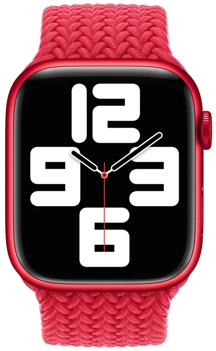 Apple Gevlochten Solobandje Apple Watch - 44/45/46/49mm - Rood