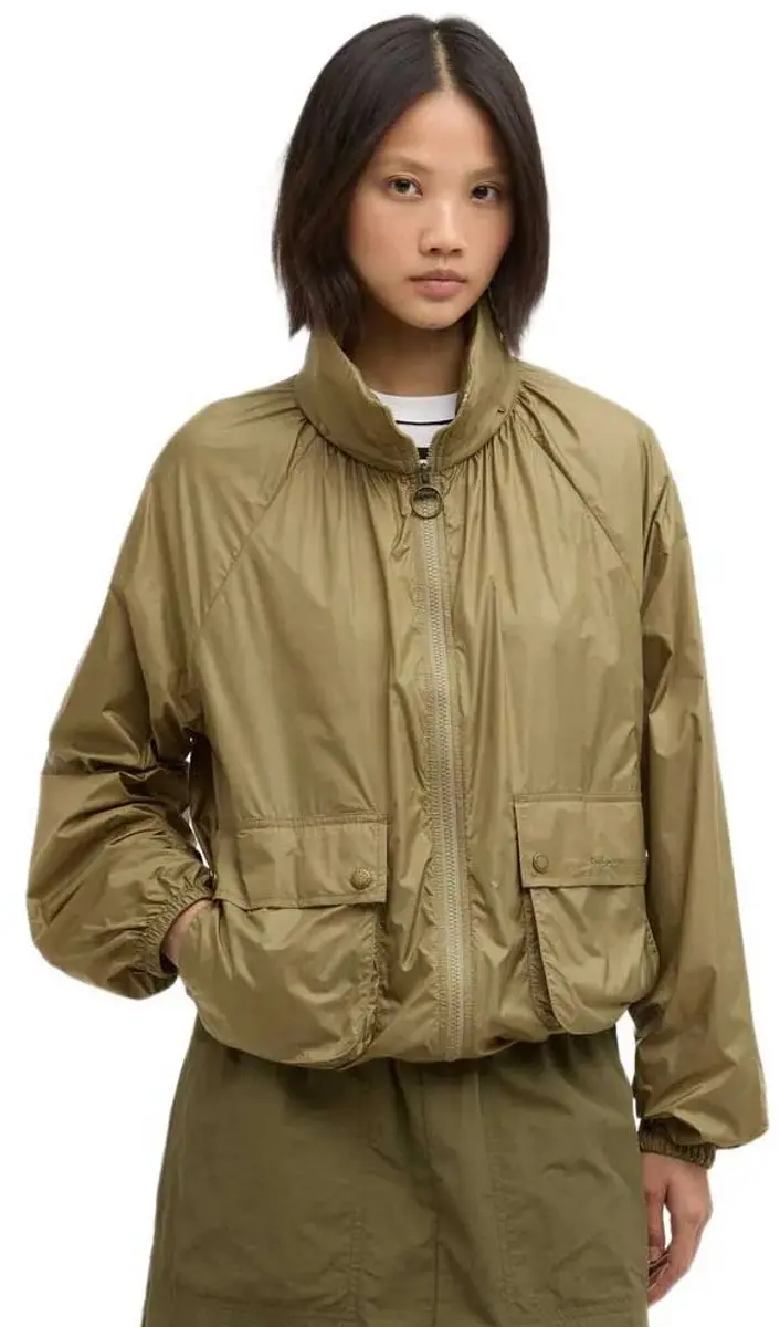 Barbour Rowane Showerproof Jas Groen L Vrouw