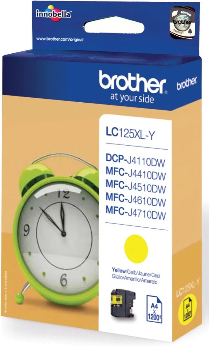 Brother LC125XLY Inktcartridge Geel - 5 Stuks - afbeelding 5 van 6