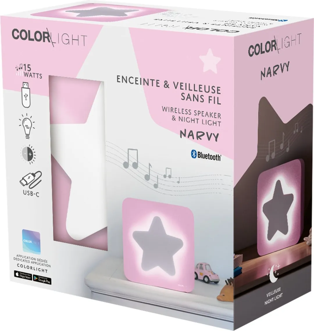 Bigben Colorlight Neon CBLNEONOSTARM Bluetooth Speaker - Roze