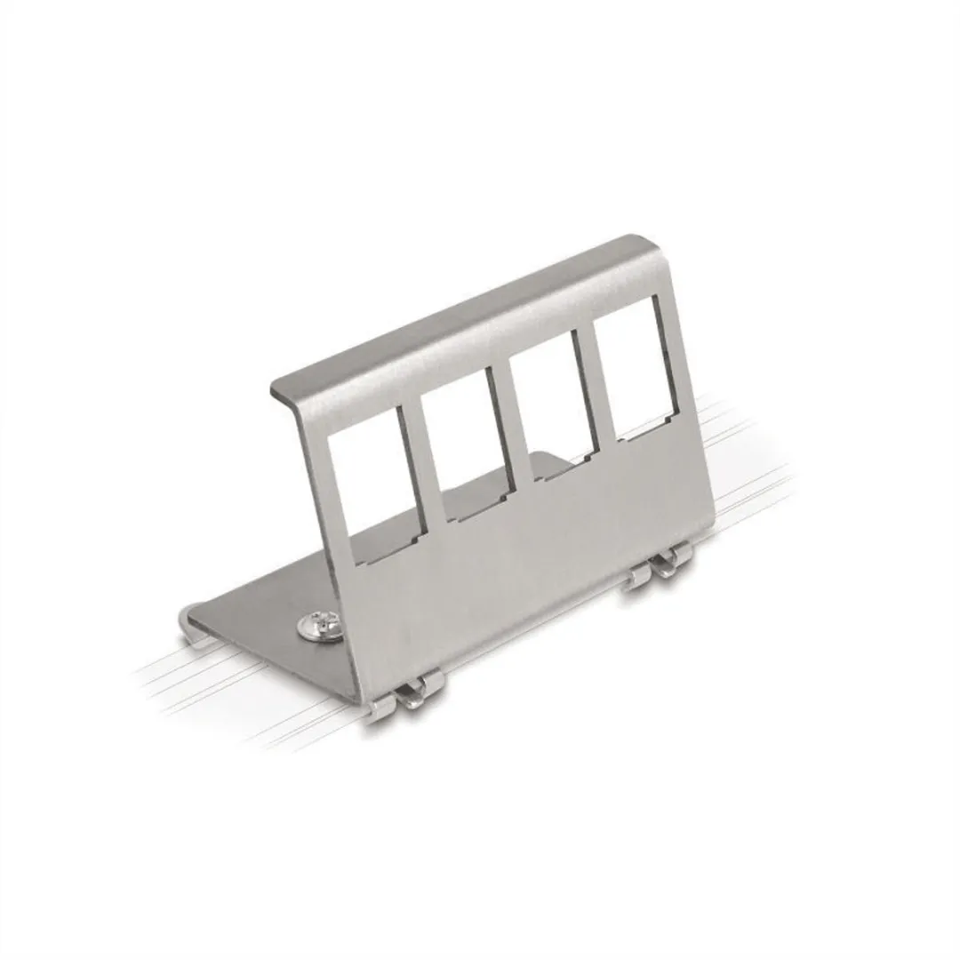 Value DIN-rail Adapter Leeg - 4 Keystones Zilver