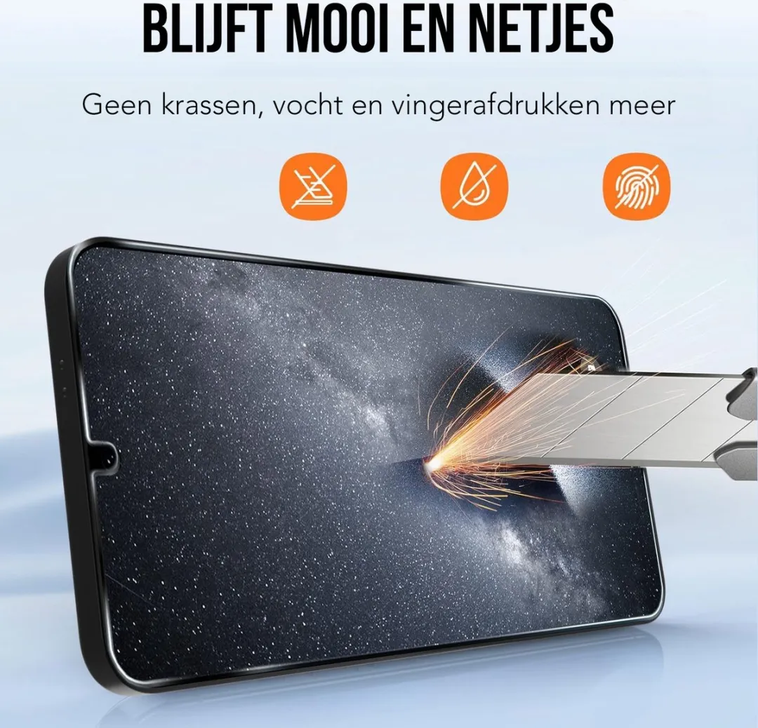 NUVEX Screenprotector Galaxy A15 - 3+3 Stuks - Transparant