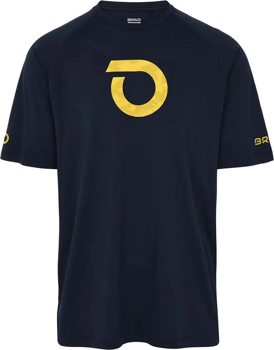Briko Adventure Graphic T-shirt Met Korte Mouwen Blauw XL Man