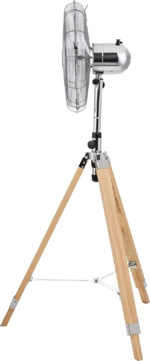 Tristar Ventilator VE-5805 - Statiefventilator met extra groot bereik – 45 centimeter - Hout & RVS
