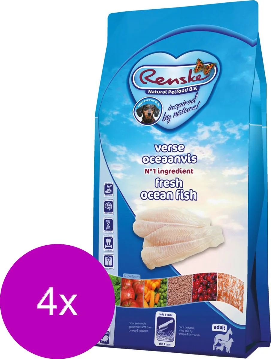 Renske Adult Oceaanvis Hondenvoer - 8 kg (4x2kg)