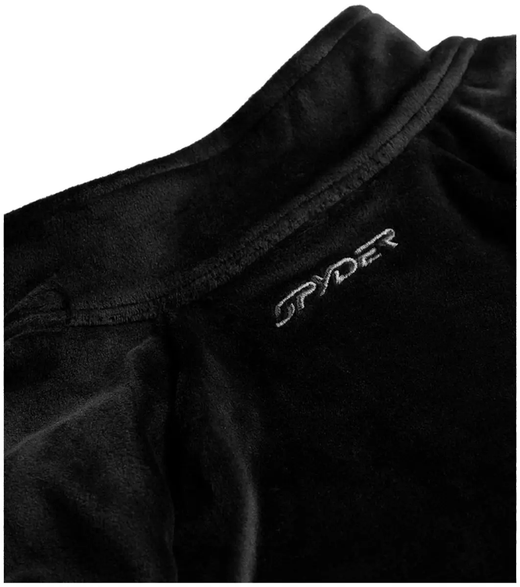 Spyder Meisjes Shimmer Fleece Trui met Halve Rits - Zwart M - afbeelding 4 van 4
