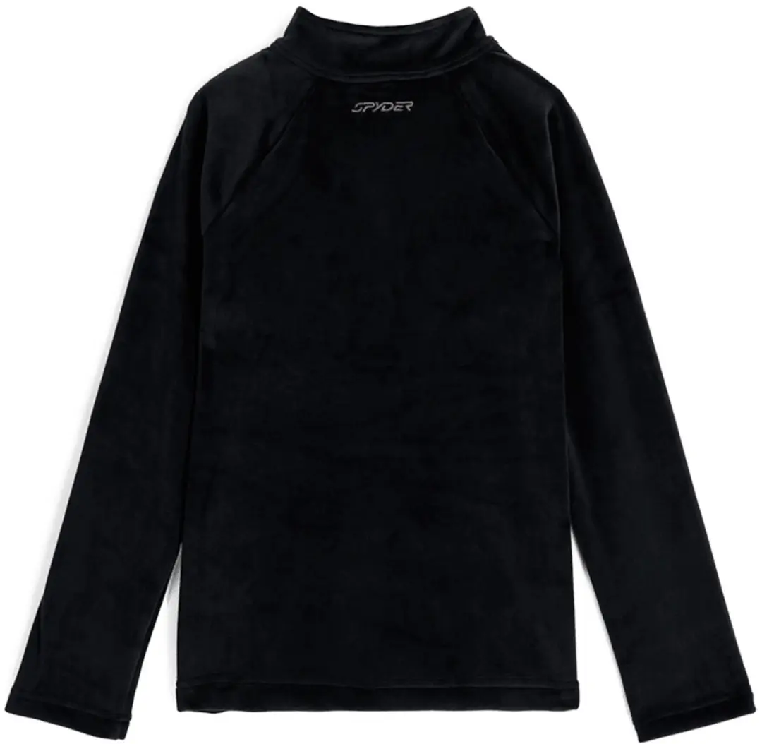 Spyder Meisjes Shimmer Fleece Trui met Halve Rits - Zwart M - afbeelding 2 van 4