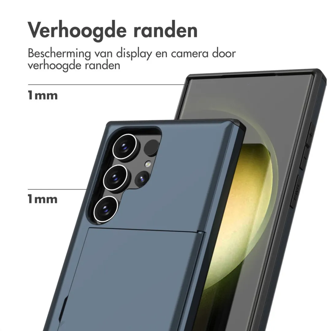 Imoshion Hoesje Samsung Galaxy S24 Ultra - Pasjeshouder 2 Stuks - Donkerblauw