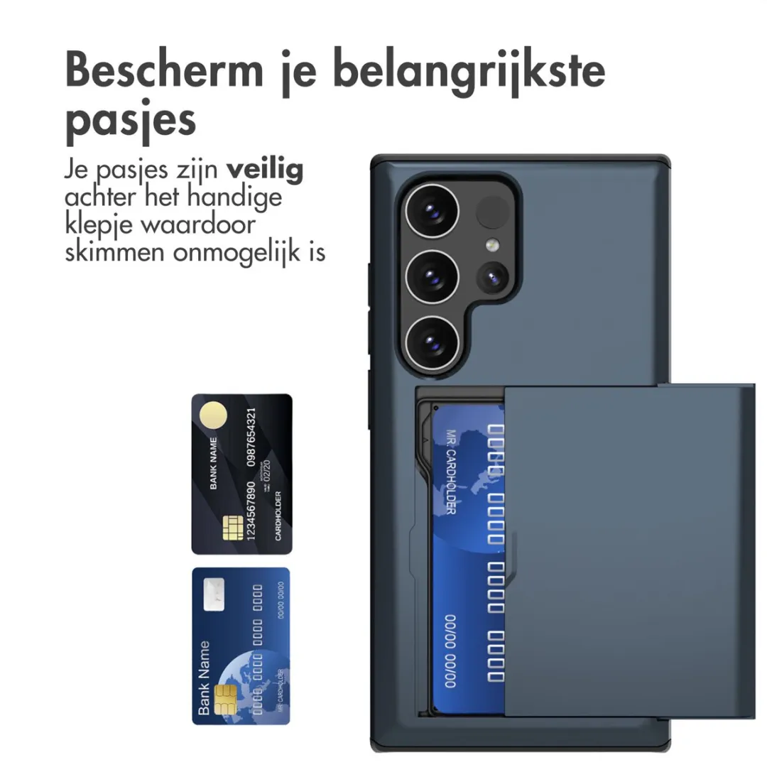 Imoshion Hoesje Samsung Galaxy S24 Ultra - Pasjeshouder 2 Stuks - Donkerblauw