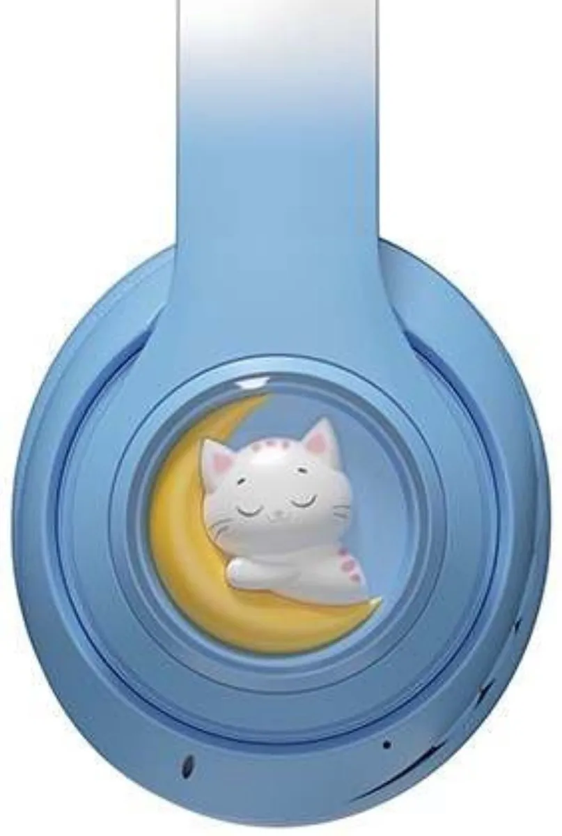 RyC Toys Kinder Hoofdtelefoon Blauw - Draadloos Over-Ear - Volumebegrenzing