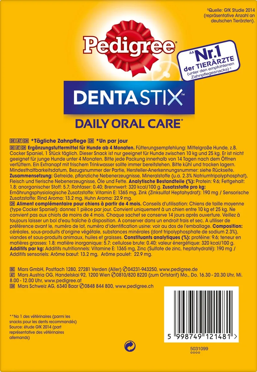Pedigree DentaStix Medium Hondensnacks - 56 Stuks