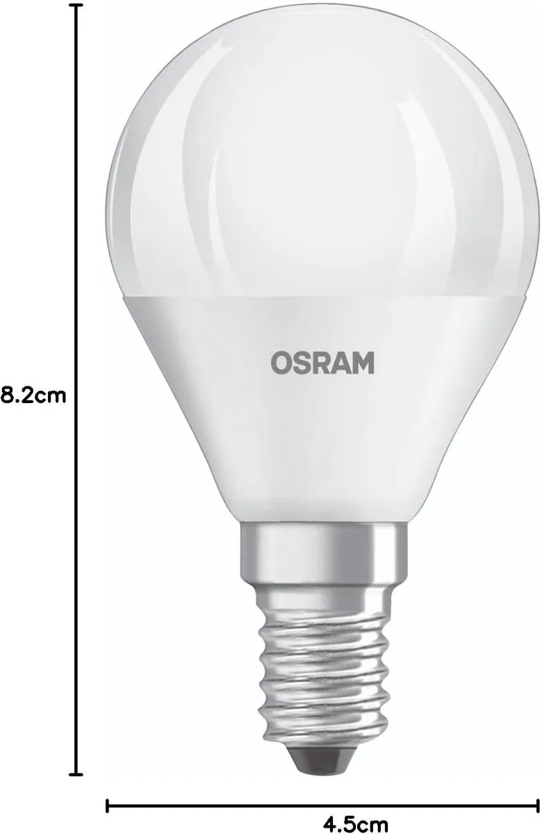 Osram LED Peer E14 4.9W Koelwit - 3 Stuks - Mat Glas