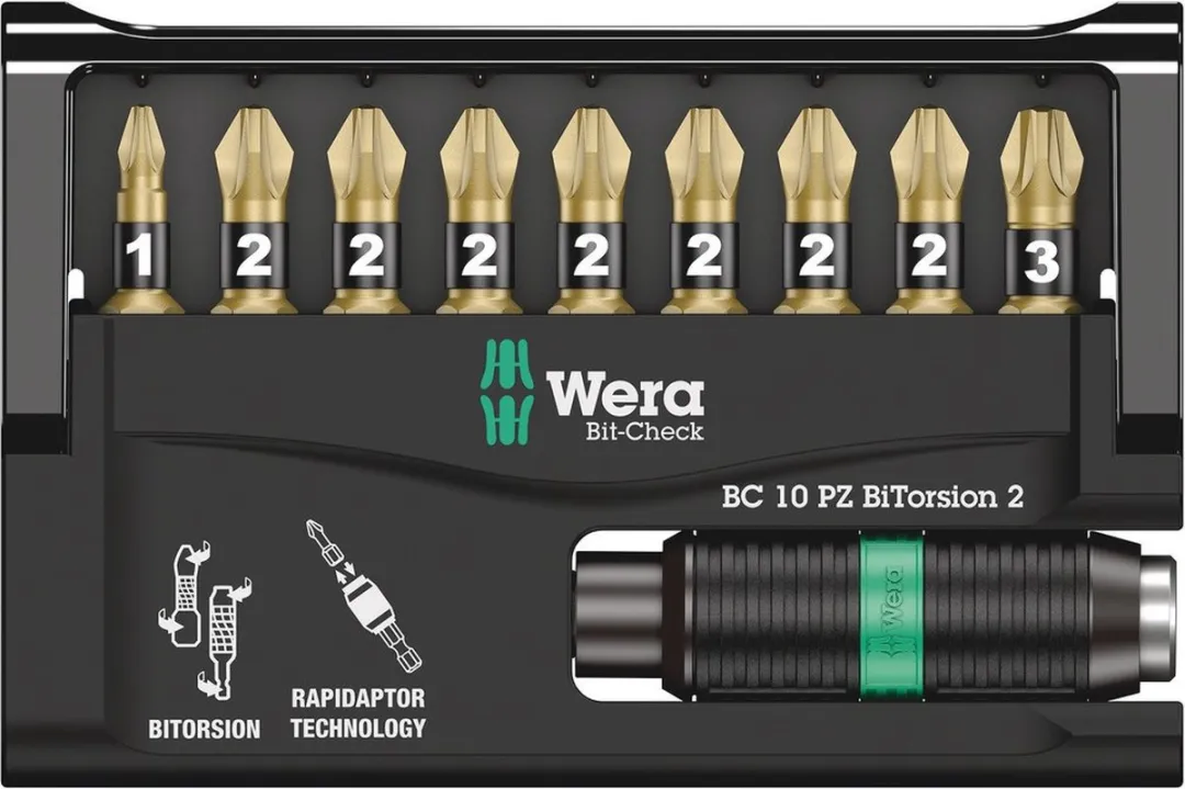 Wera Bit-Check 10 PZ BiTorsion 2 Bitset - 10-delig - afbeelding 6 van 6