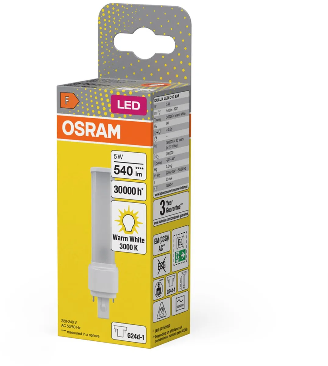 Osram LED G24d-1 5W Warmwit