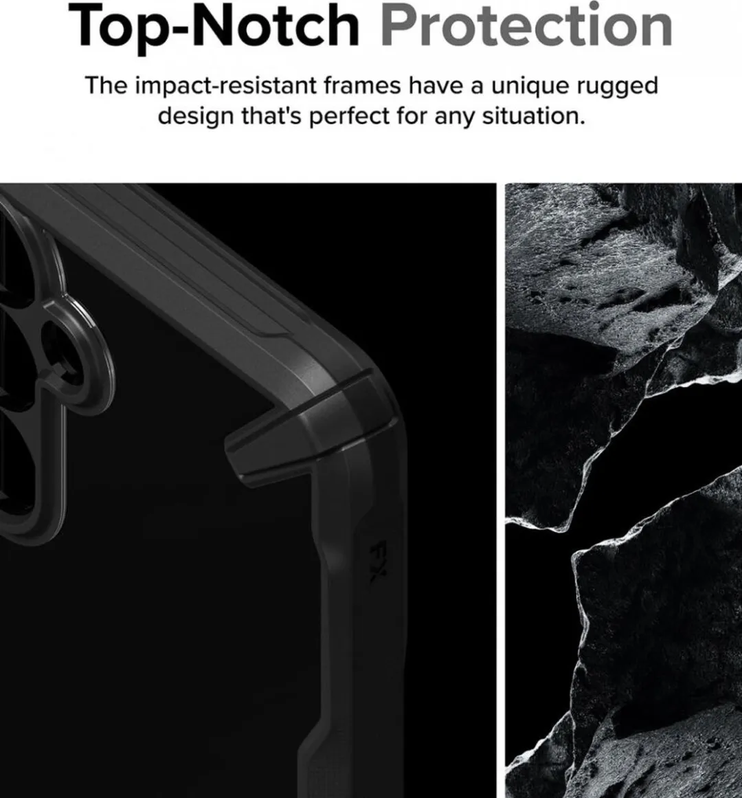 Ringke Fusion X Hoesje Samsung Galaxy A55 - Transparant Zwart