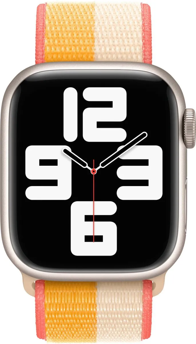 Apple Watch Sport Loop 45mm - Maize/Wit - One Size