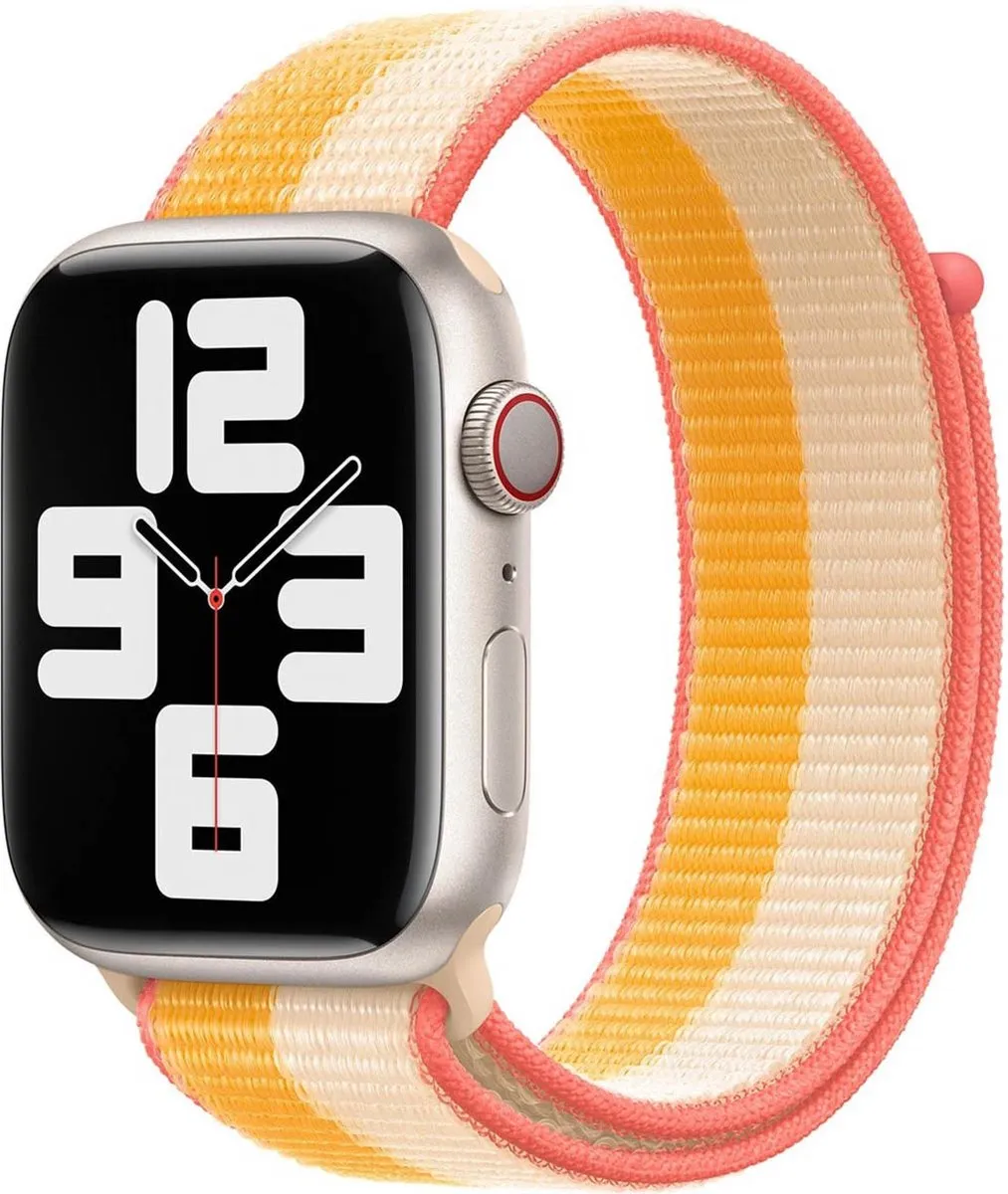 Apple Watch Sport Loop 45mm - Maize/Wit - One Size - afbeelding 6 van 6