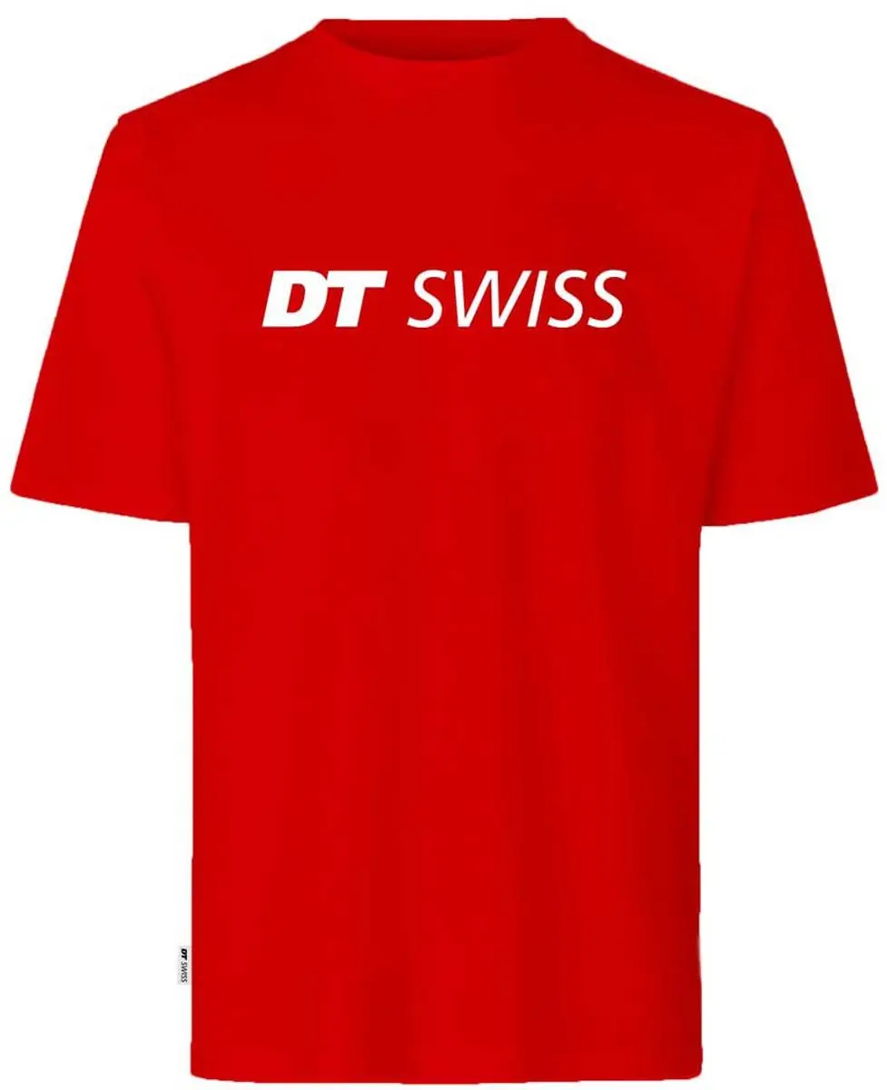 Dt Swiss Classic Logo T-shirt Met Korte Mouwen Rood M