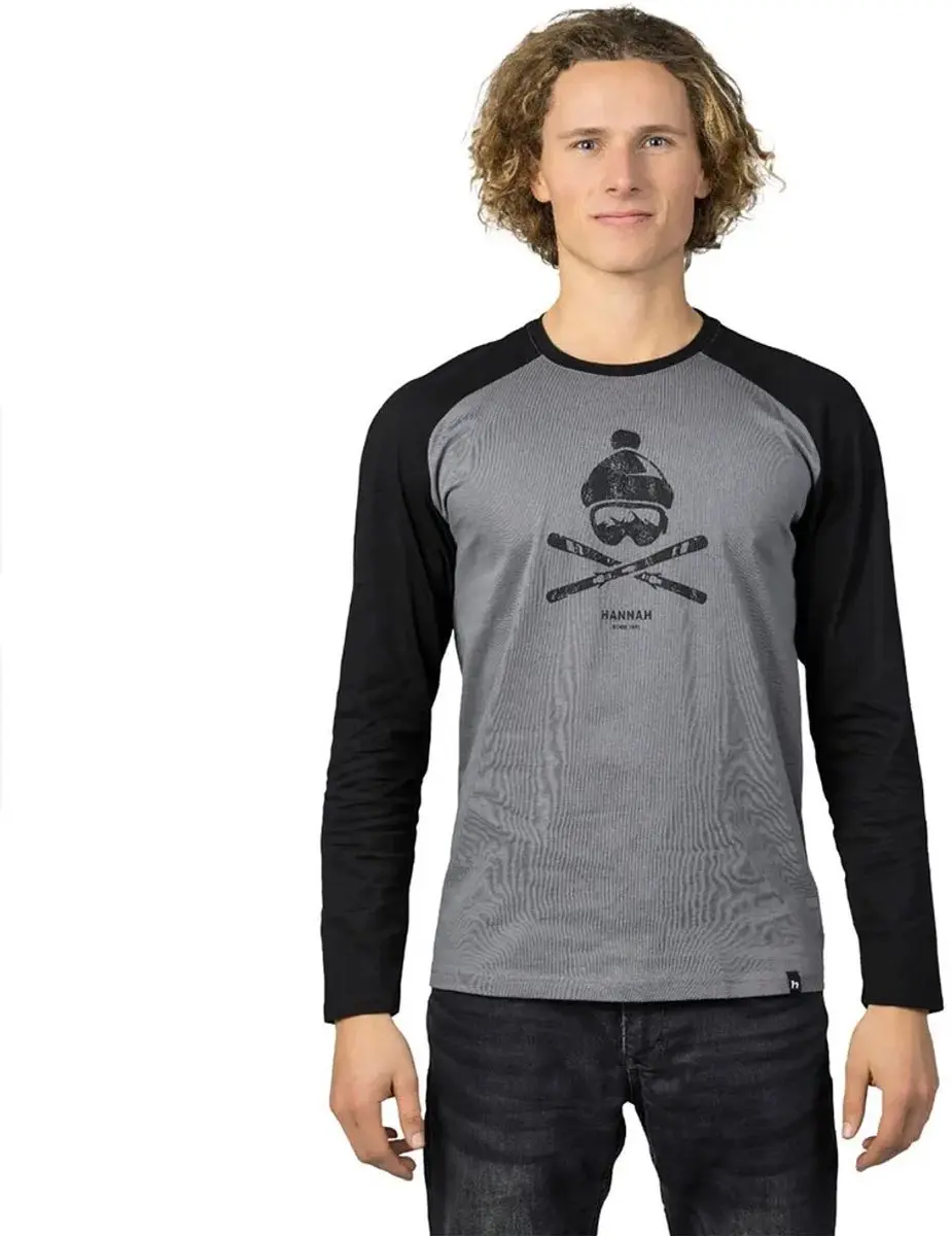 Hannah Hanes T-shirt Met Lange Mouwen Grijs L Man