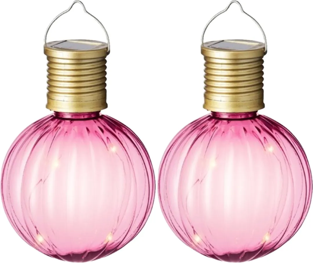 Lumineo Solar Lampion Roze