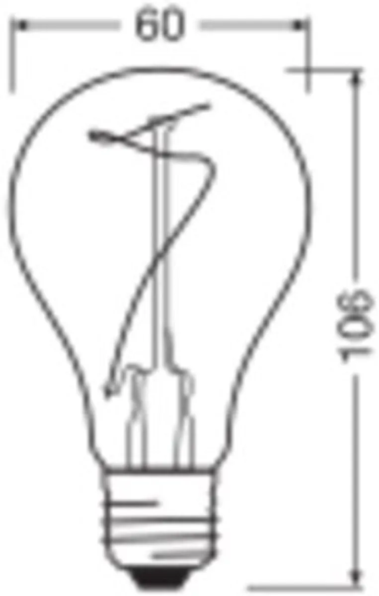Osram LED-lamp E27 3.4W Warmwit 1800K - 1 Stuk