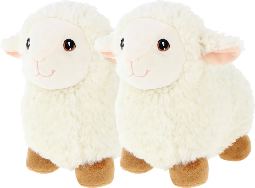 Keel Toys Pluche Schaap Knuffel - 2x - 18cm - Wit