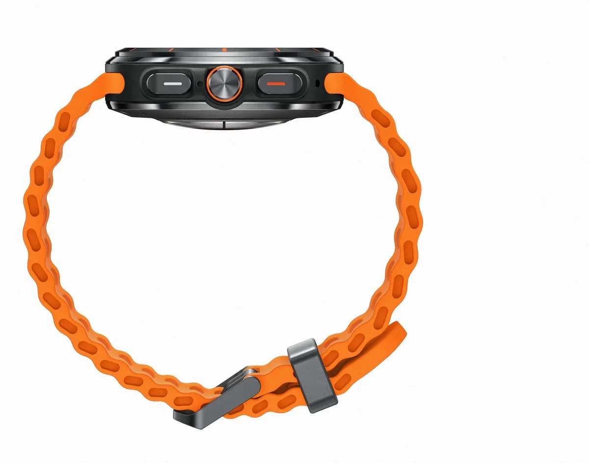 Samsung Galaxy Watch Ultra - 47mm - Titanium Gray - Oranje band