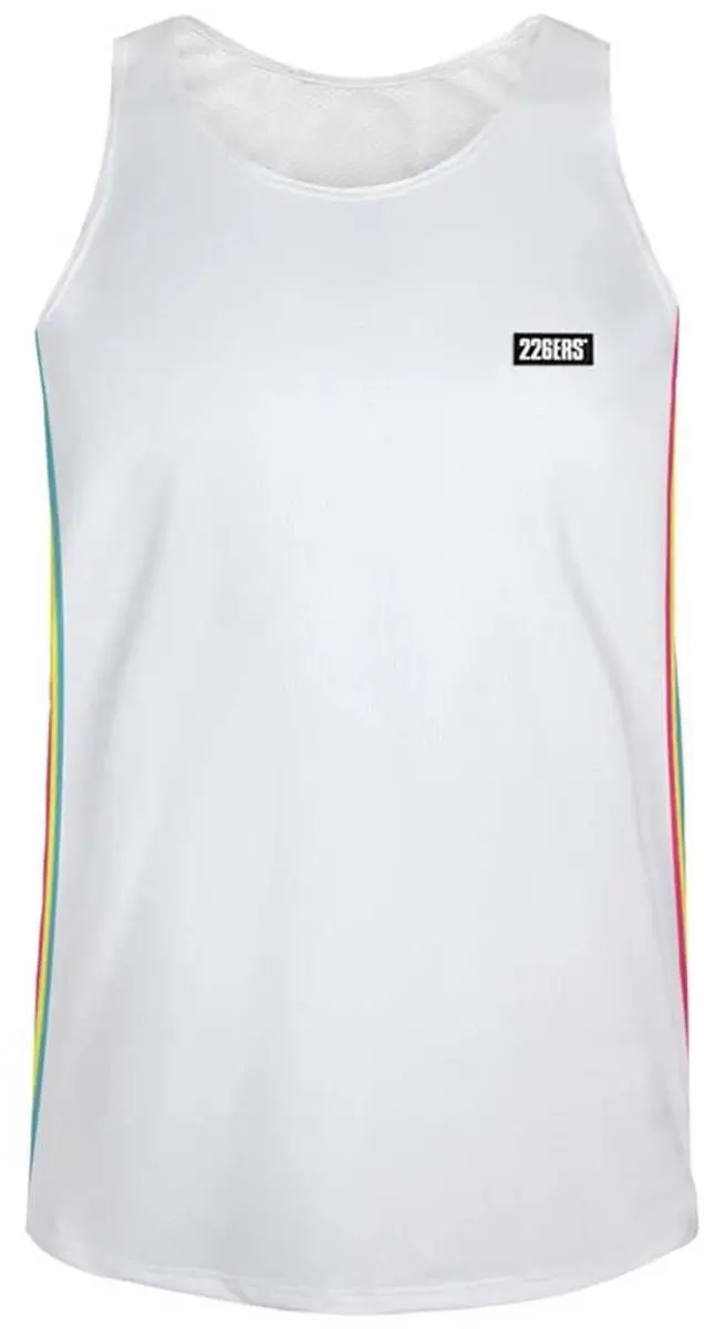 226ers Side Slim Flag Mouwloos T-shirt Wit L