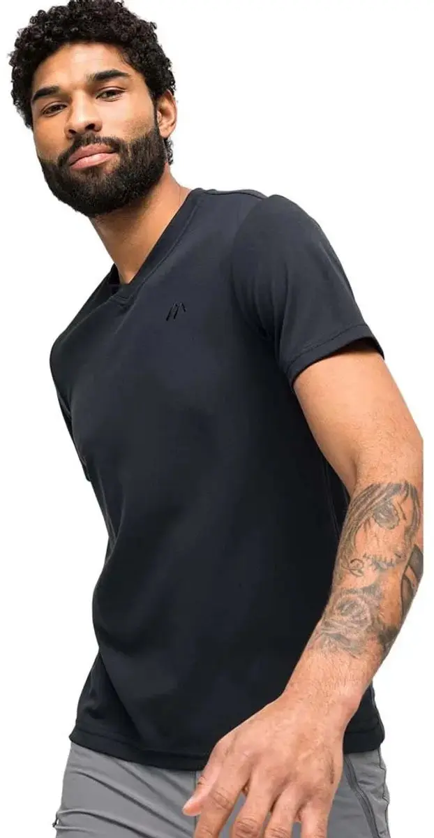 Maier Sports Wali T-shirt Met Korte Mouwen Zwart 7XL Man