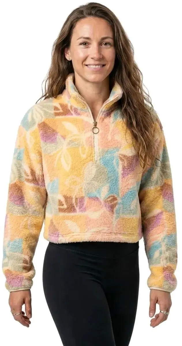 Billabong Holiday Cropped Fleece Geel S Vrouw
