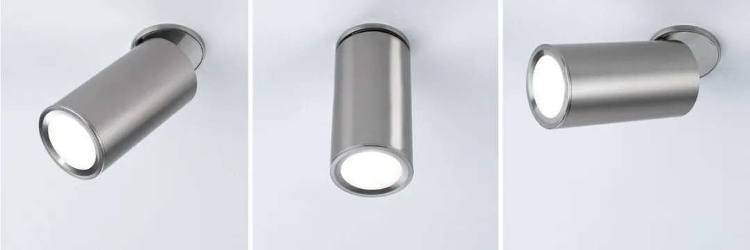 Paulmann LED-inbouwlamp Turnal 60mm 6W - 470lm 2700K - Staal geborsteld