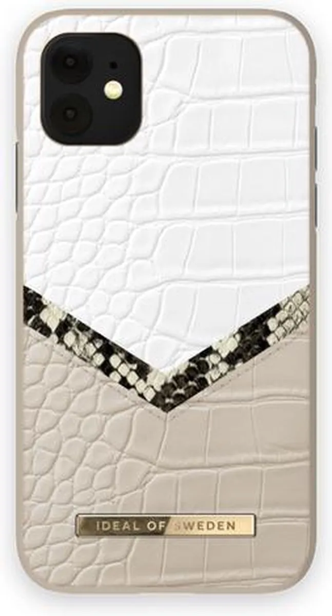 iDeal of Sweden Fashion Case Atelier iPhone 11/XR - Dusty Cream Python