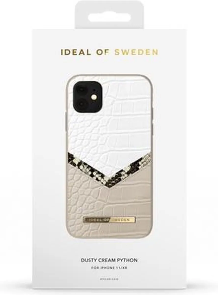 iDeal of Sweden Fashion Case Atelier iPhone 11/XR - Dusty Cream Python
